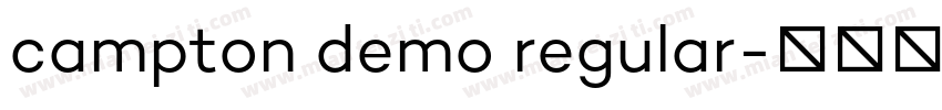 campton demo regular字体转换